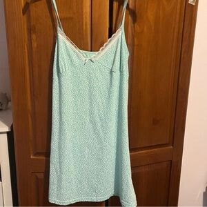 Light Blue Lace Trim Dress